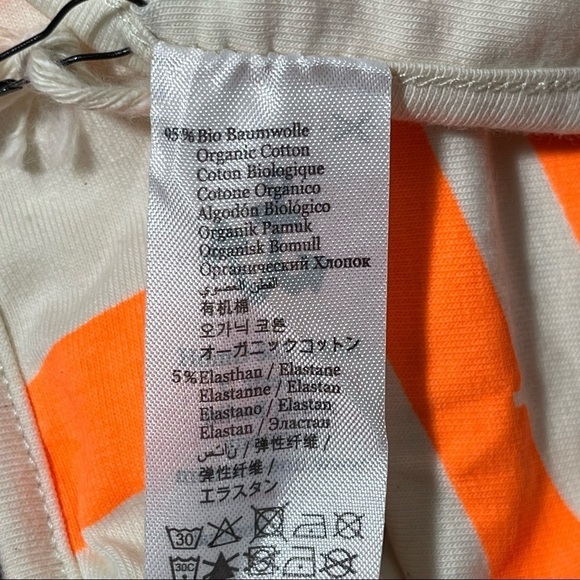 NOE & ZOE BERLIN Blanket Baby Neon Orange Diagonal Organic Cotton‎ NWT - Picture 7 of 7